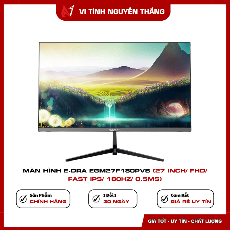 E-Dra EGM27F180PVS tấm nền Fast IPS A+ màu sắc rõ nét