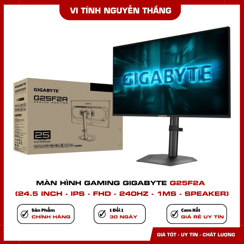 Màn hình Gaming GIGABYTE G25F2A tần số quét 240Hz