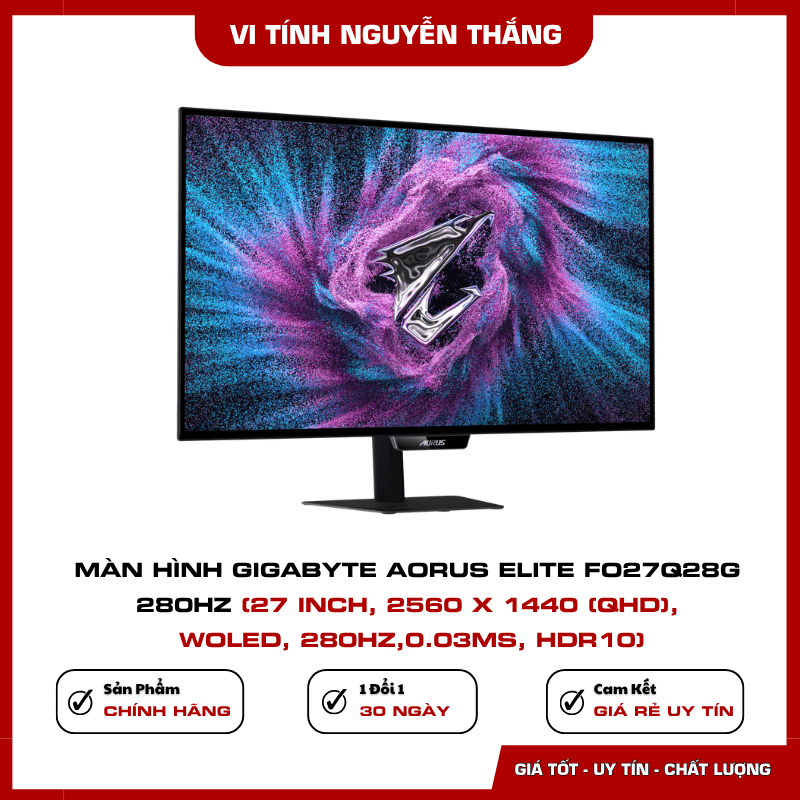 Thiết kế chân đế màn hình GIGABYTE AORUS ELITE FO27Q28G