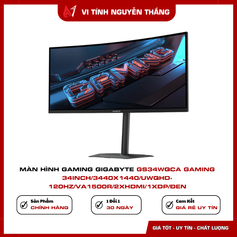 Màn hình cong GIGABYTE GS34WQCA VA 1500R