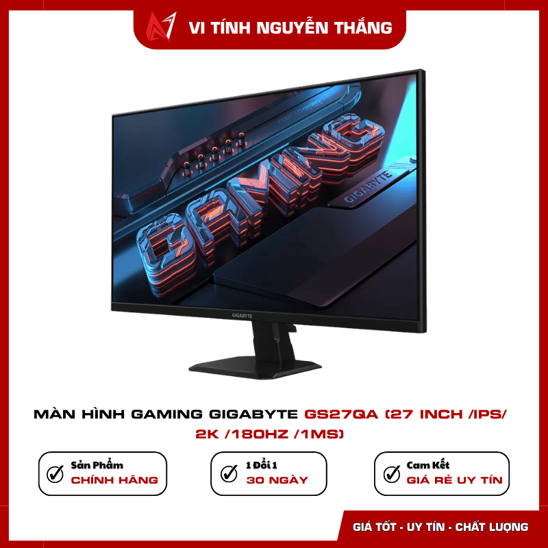 GIGABYTE GS27QA 180Hz 1ms cho gaming mượt mà