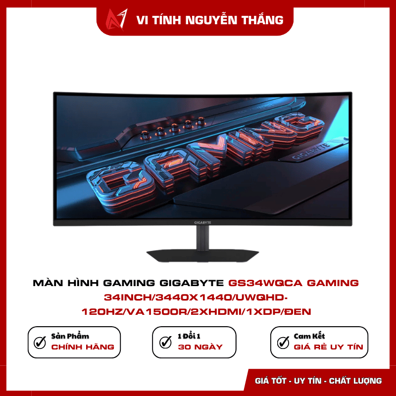 Màn hình Gaming GIGABYTE GS34WQCA 34 inch UWQHD