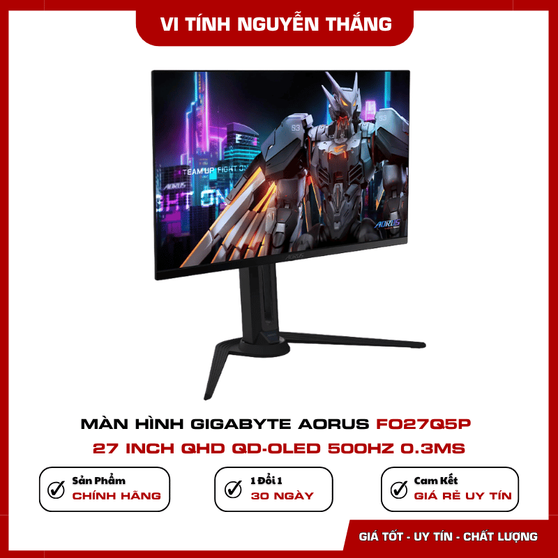 Gigabyte AORUS FO27Q5P thời gian phản hồi 0.03ms GTG