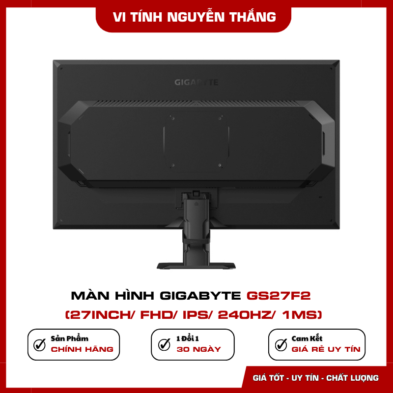 Màn hình gaming Gigabyte GS27F2 phản hồi 1ms MPRT