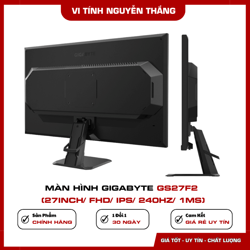 Cổng kết nối màn hình Gigabyte GS27F2 HDMI DisplayPort