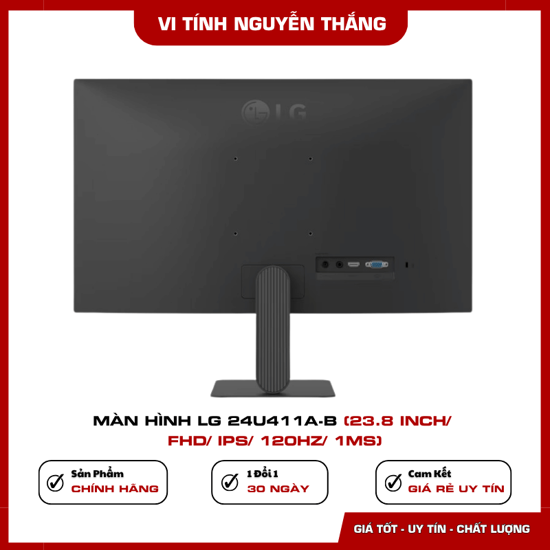 Màn hình LG 24U411A-B sử dụng tấm nền IPS cho góc nhìn rộng