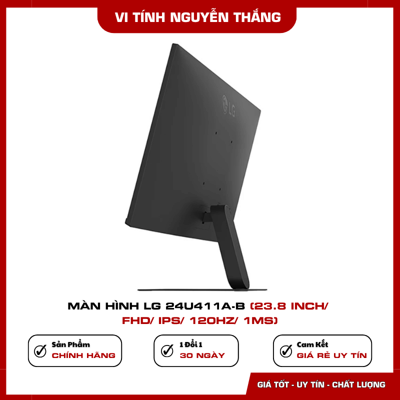 Màn hình LG 24U411A-B thời gian phản hồi 1ms phù hợp giải trí gaming