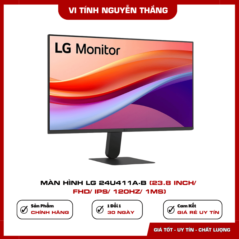 Màn hình LG 24U411A-B tần số quét 120Hz hiển thị chuyển động mượt