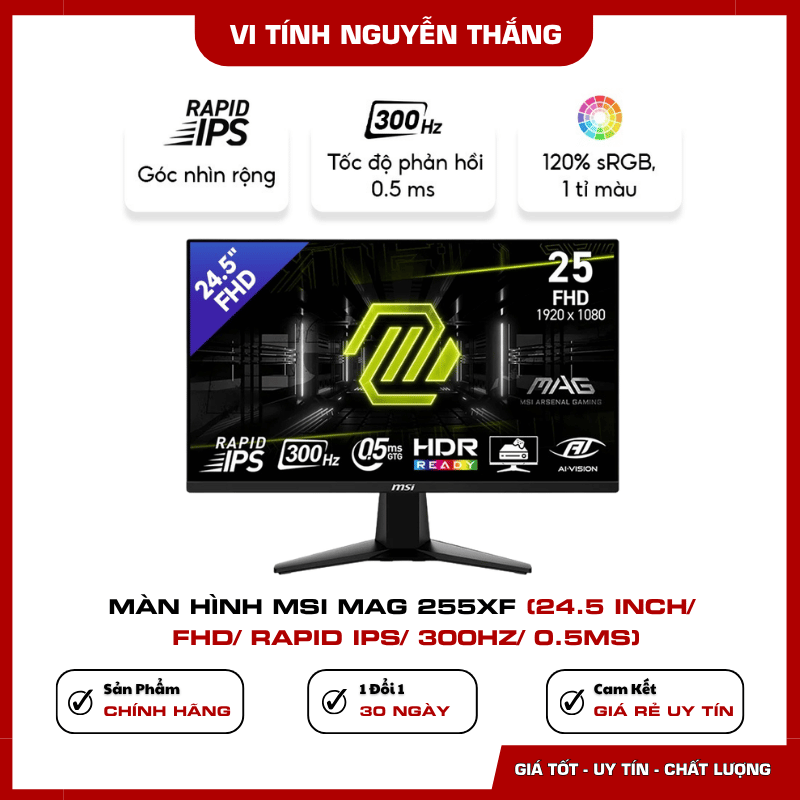MSI MAG 255XF phản hồi 0.5ms Adaptive Sync
