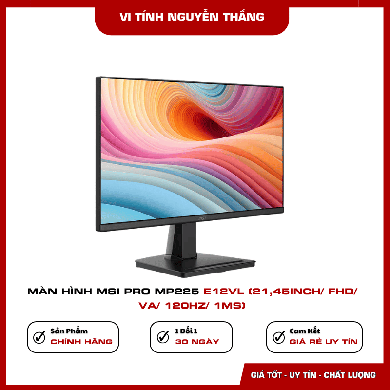 Màn hình MSI PRO MP225 E12VL độ phân giải Full HD sắc nét
