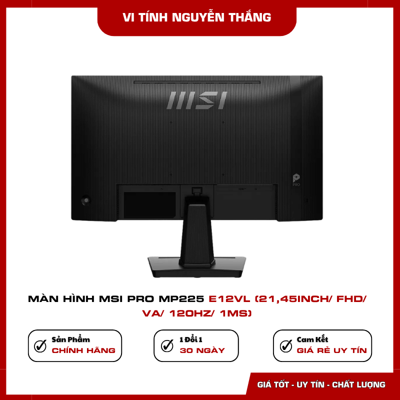 Màn hình MSI PRO MP225 E12VL tấm nền VA độ tương phản cao