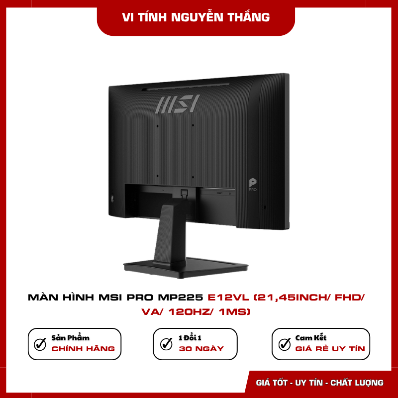 Màn hình MSI PRO MP225 E12VL 120Hz 1ms MPRT mượt mà