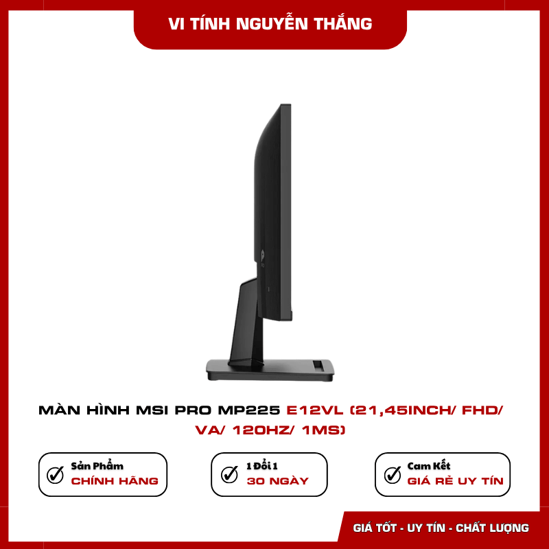 Màn hình MSI PRO MP225 E12VL có cổng HDMI và VGA
