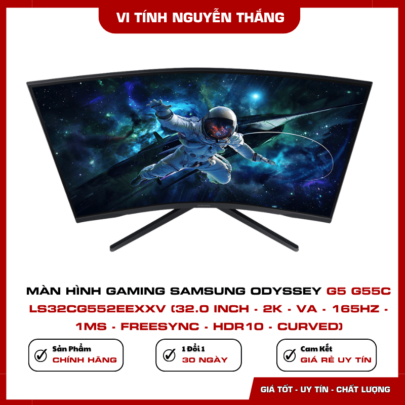 Màn hình Samsung Odyssey G5 G55C LS32CG552EEXXV cong 32 inch