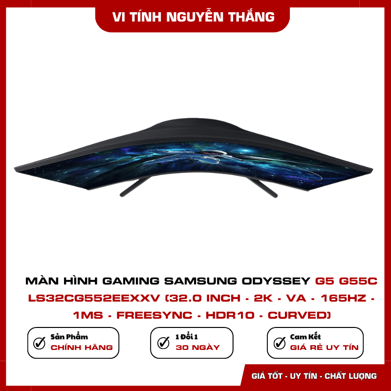 Samsung Odyssey G5 G55C hỗ trợ AMD FreeSync và HDR10
