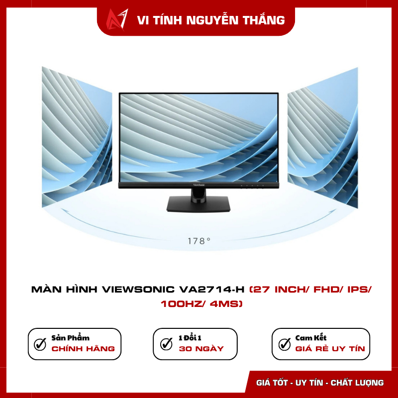 ViewSonic VA2714-H cổng HDMI VGA Audio VESA 100x100mm