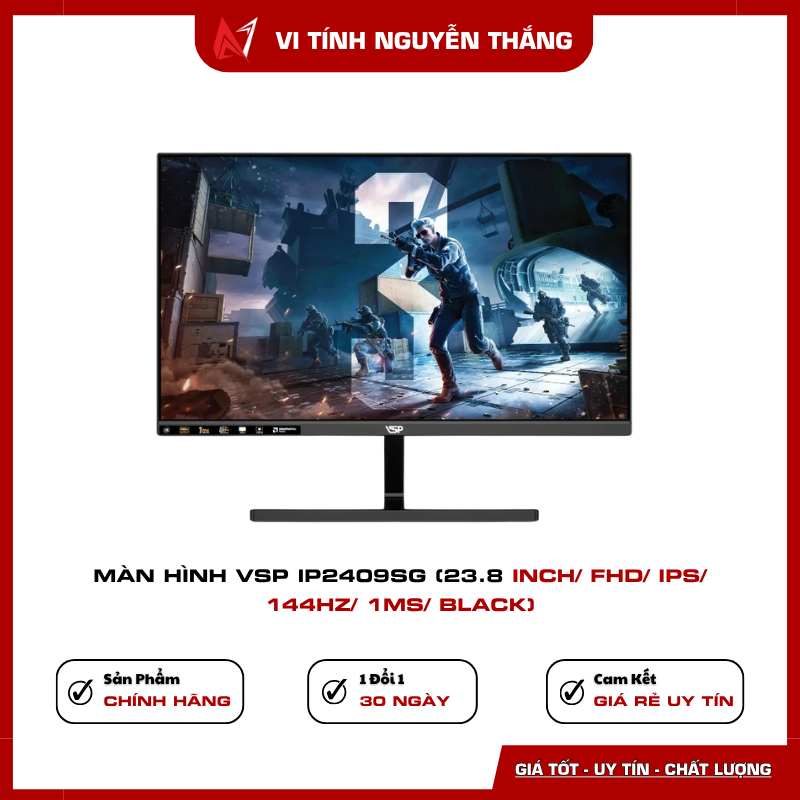 Màn hình VSP IP2409SG 23.8 inch FHD IPS 144Hz màu đen