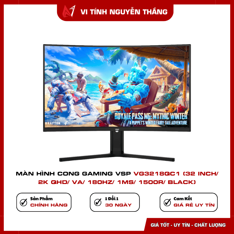 Màn hình cong Gaming VSP VG3218QC1 32 inch 2K QHD