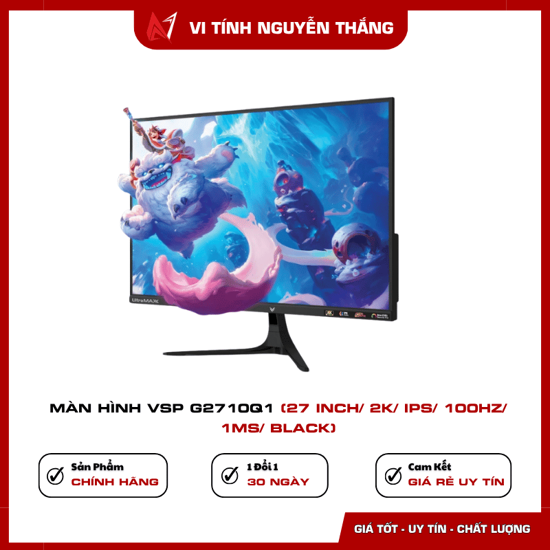 Màn hình VSP G2710Q1 tấm nền IPS góc nhìn rộng