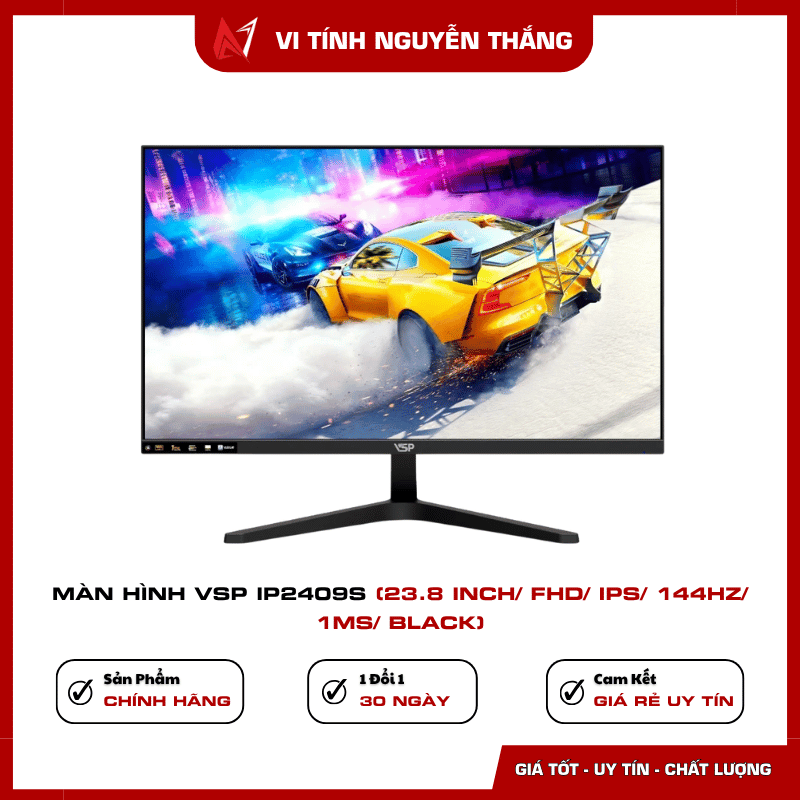 Màn hình VSP IP2409S 23.8 inch Full HD màu đen