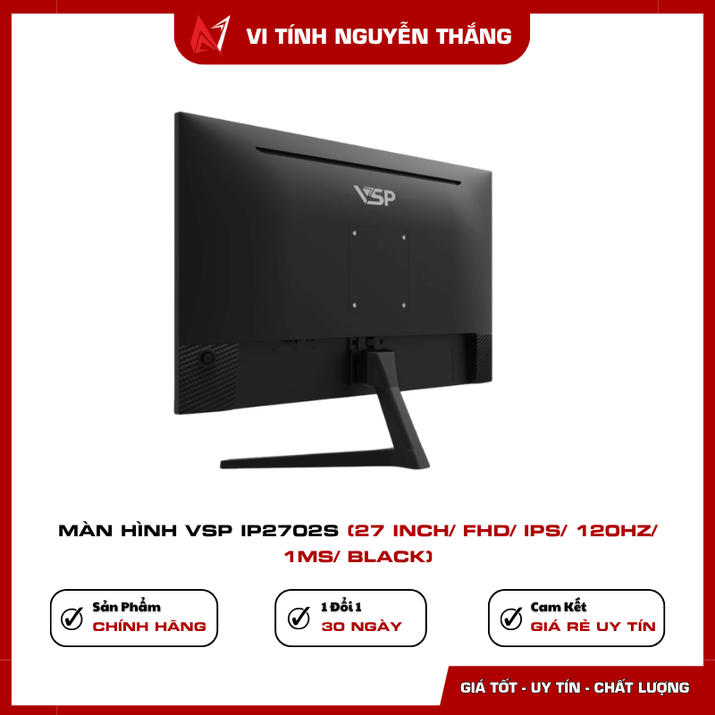 Màn hình VSP IP2702S HDMI VGA thiết kế màu đen