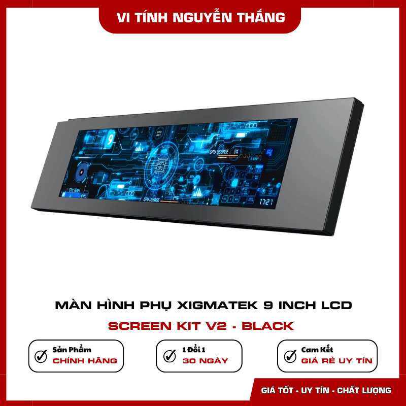LCD Xigmatek 9 inch độ phân giải 1920 x 462