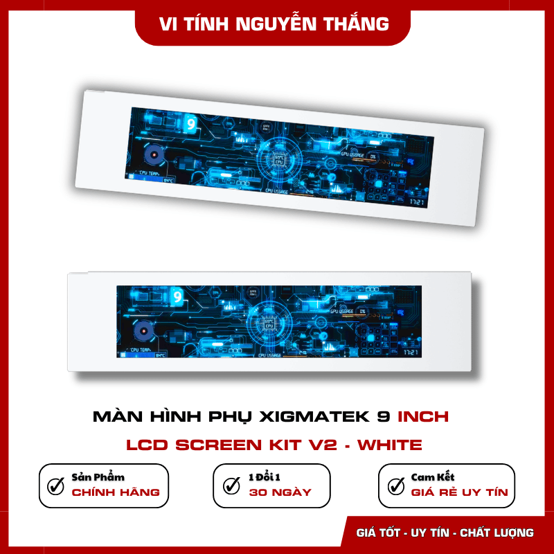 Xigmatek LCD Screen Kit 9 inch White hiển thị màn hình phụ PC