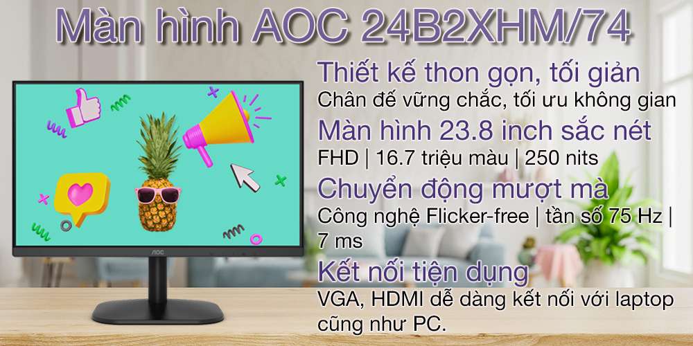 Màn hình AOC 24B2XHM/74 1