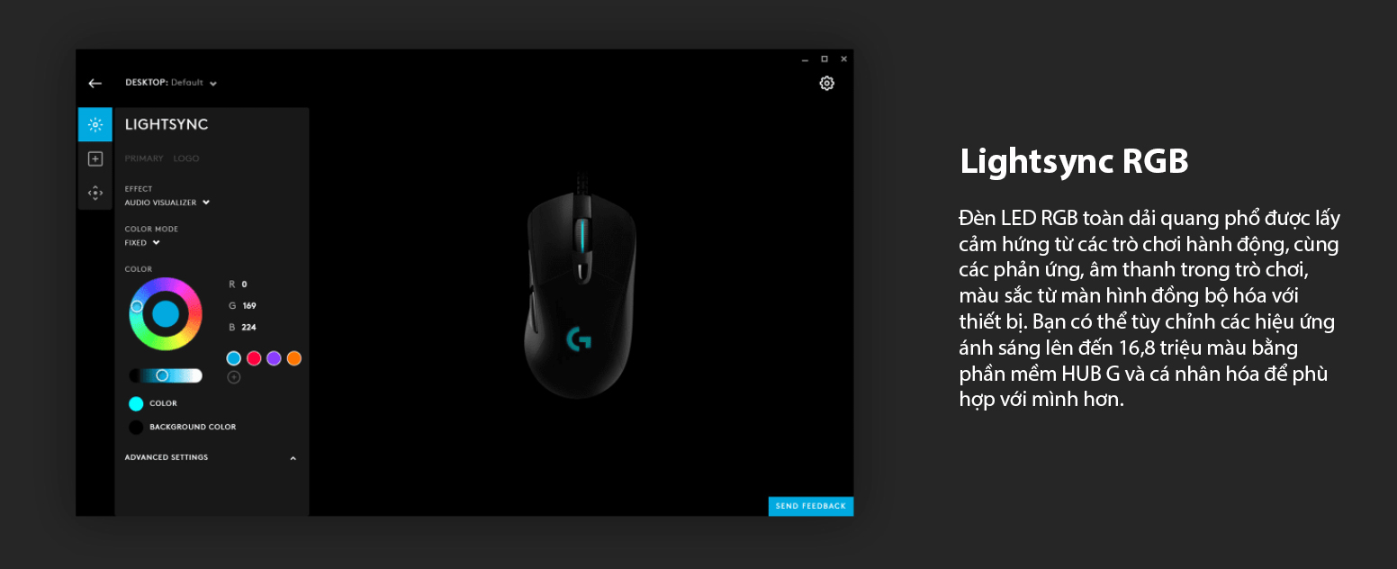 Chuột game Logitech G403 Hero (USB/RGB/Đen) 3