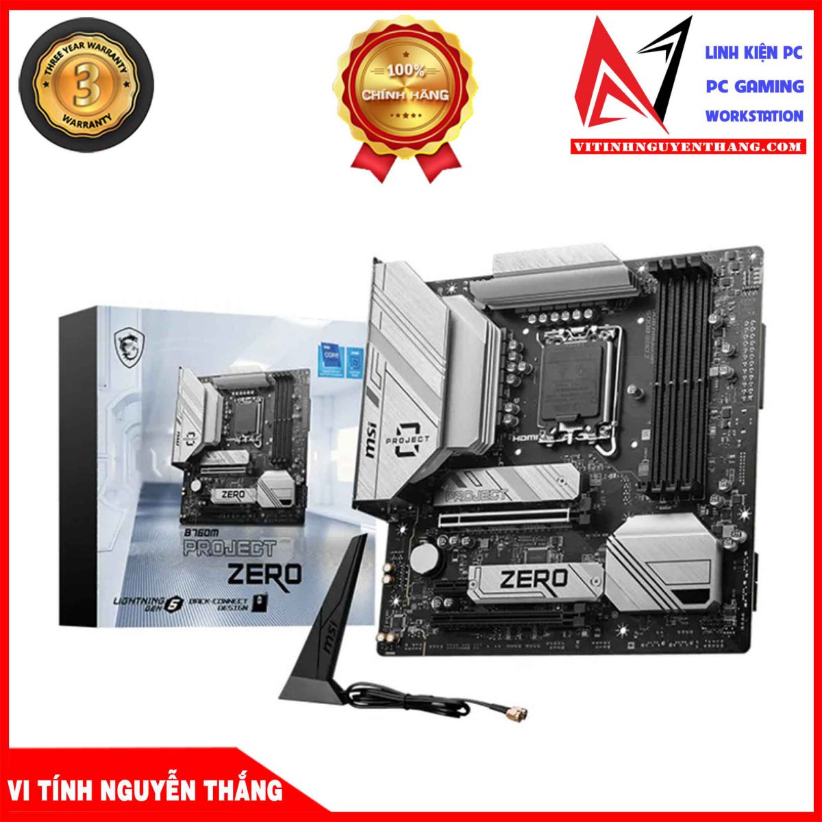 VI TÍNH NGUYỄN THẮNG - BO MẠCH CHỦ MSI B760M PROJECT ZERO