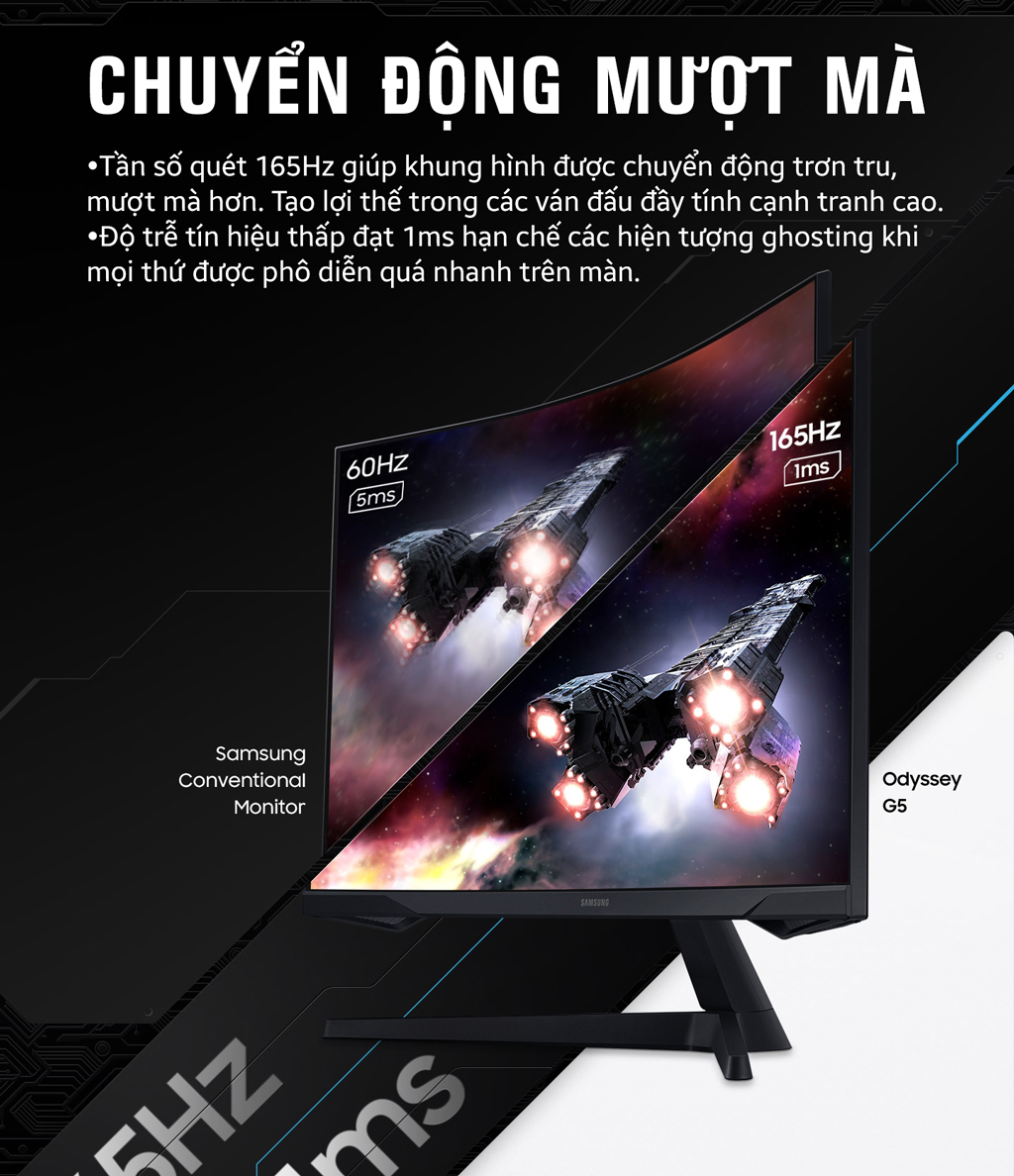 MÀN HÌNH CONG SAMSUNG LS27CG552EEXXV (27inch/ 2K/ VA/ 165Hz/ 1ms)