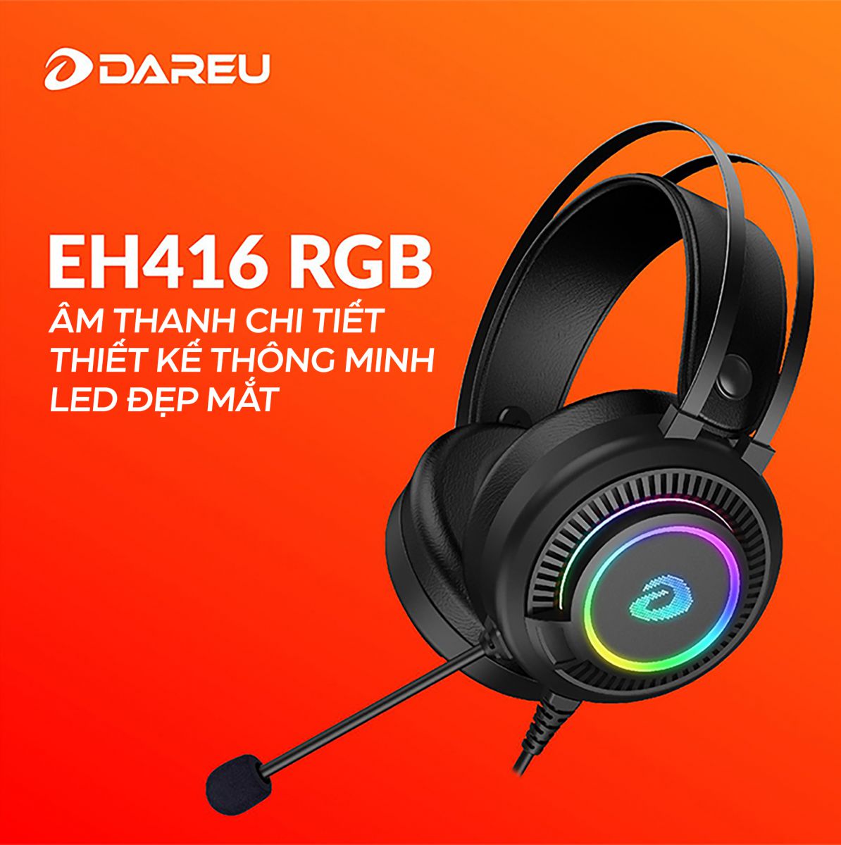 Tai Nghe Dareu EH416 RGB (7.1, USB, LED RGB)